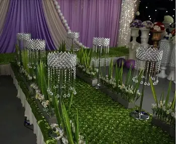 

wholesale crystal aisle stands weddings/pillars stands flowers/crystal stands for weddings without light