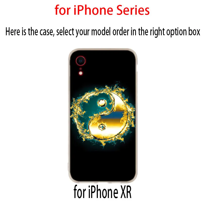 Силиконовый мягкий чехол Tai chi Yin Yang для iPhone 11 12 Pro X XS Max XR iphone 8 7 6 Plus 5 5s SE 2020|Бамперы| |