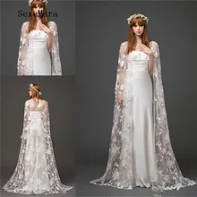 Новая свадебная накидка кружевная Свадебная кофты-болеро Длинная свадебная шаль свадебное болеро жакет Индивидуальный размер