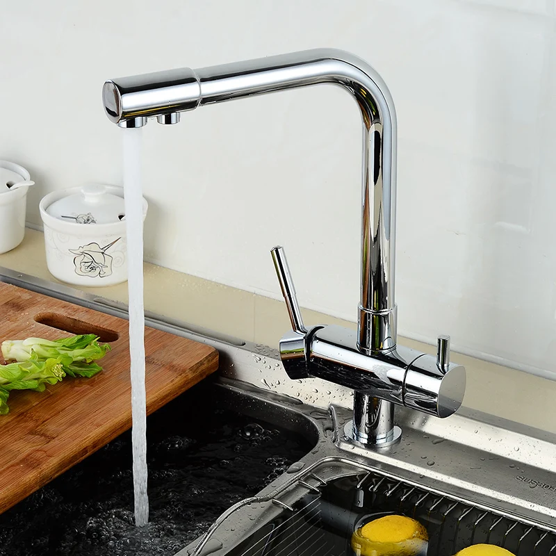 Fapully Kitchen Filter Faucet Chrome Finish 360 Degree Rotating Drinking Water Kitchen Faucet Mixer 3 Way Sink Faucets 643-33C Fapully Kitchen Filter Faucet Chrome Finish 360 Degree Rotating Drinking Water Kitchen Faucet Mixer 3 Way Sink Faucets 643-33C