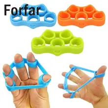 3 pcs Silicon Hand Finger Gripper Trainer Strength Stretcher Resistance Exercise Bands Grip Wrist Yoga Forearm