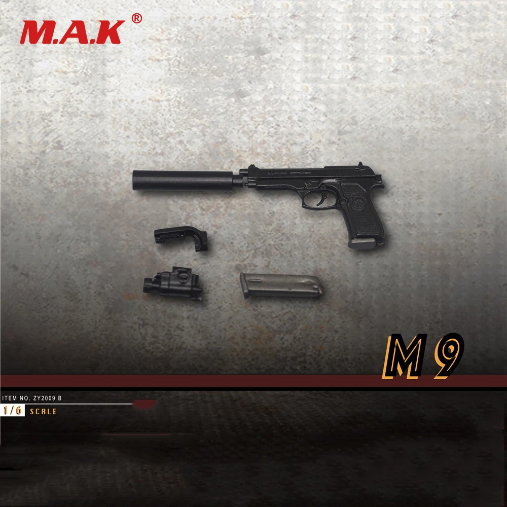 Аксессуары для экшн фигурок ZY2009B M9 1/6 пластиковая модель пистолета оружие