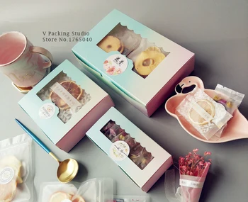 

3 size Baby blue paper Cake Box dessert macarons boxes pastry packaging boxes 50 pieces/lot