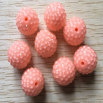 

(choose size) 12mm/16mm peach color clear Resin Rhinestone Beads