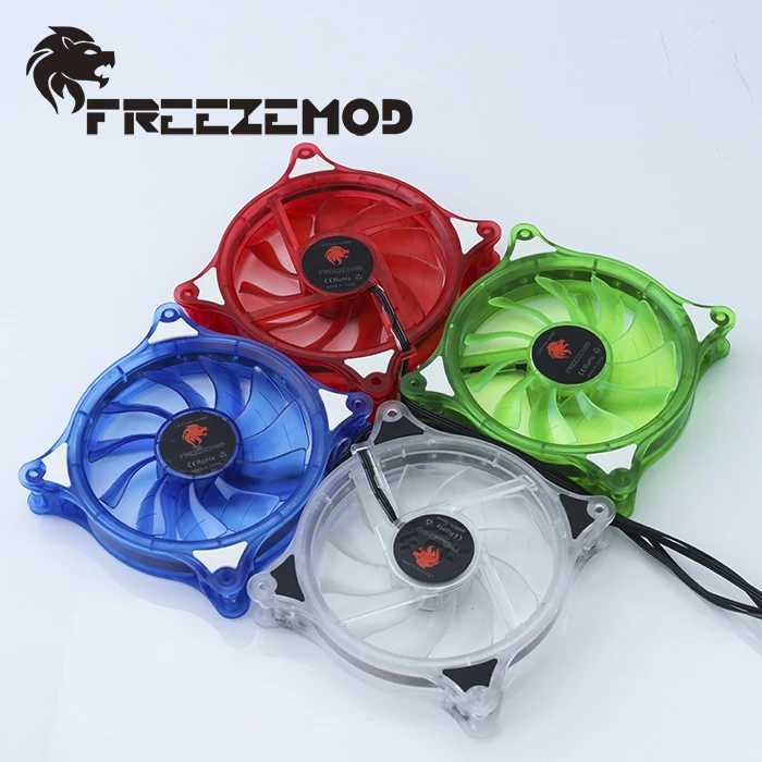 

FREEZEMOD LED 120mm cooling fan LED in Red / Blue/ White/ Green blade for water cooling system.FAN-L17