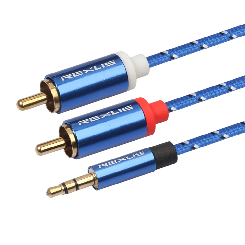 

New Arrival RCA 3.5mm Jack Cable 2 RCA Male To 3.5 mm Male Audio Cable Cable For Edifer Home Theater DVD Headphone PC