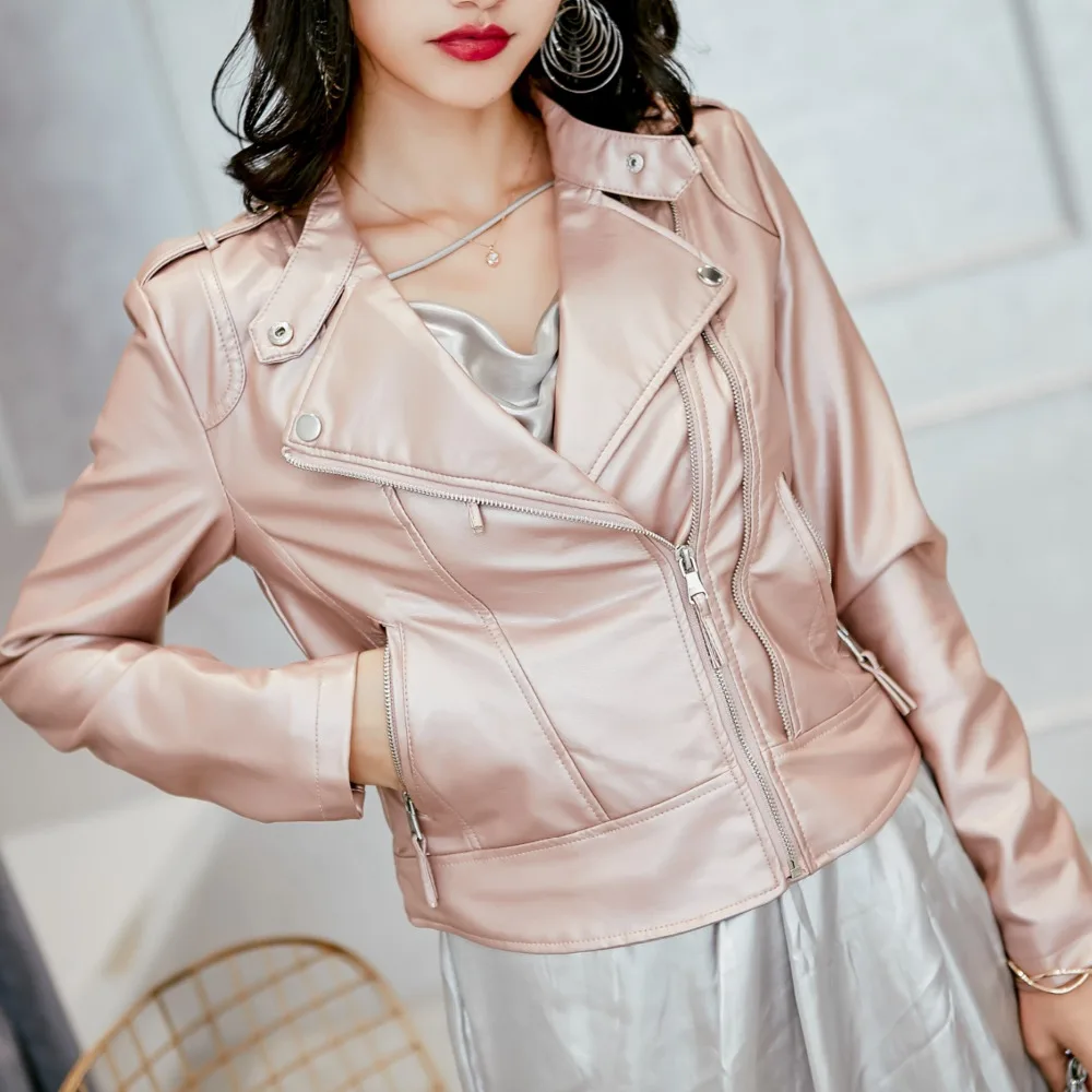 2017 Fashion spring Autumn Women Brand Faux Soft Leather