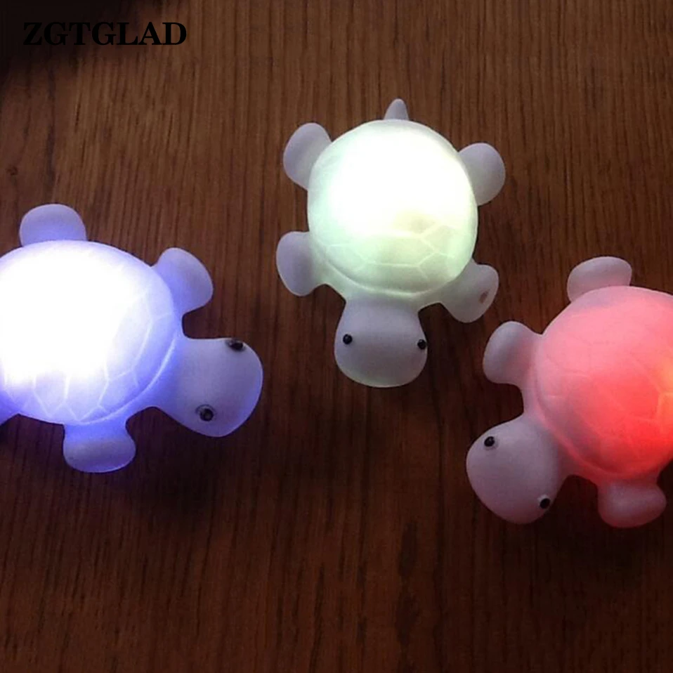 ZGTGLAD 1Pc Turtle LED Night Light 7 Colours Colorful Flashing Light
