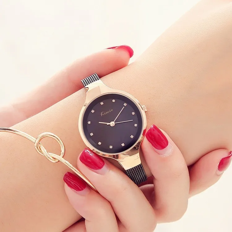 KIMIO Simple Ladies Bracelet Diamond Woman Watches Quartz Watches Women Fashion Watch 2018 Brand Women's Watches For Women Clock
