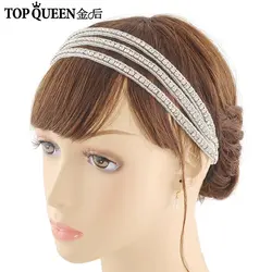 TOPQUEEN H217-3pcs Классические Свадебные повязка 3 шт. кристалл алмаза филиал лента для волос невесты высокое качество аксессуары для волос