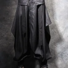 Новая мужская одежда мужские брюки-шаровары Индивидуальные брюки мужские брюки с большим шаговым швом Брюки Сценические костюмы певицы