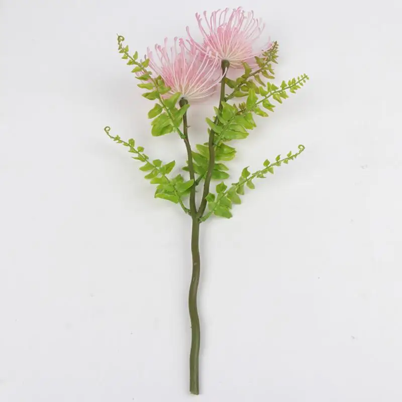 2 головки искусственные хризантемы шелковые цветы Флорес осенние украшения для дома и свадьбы искусственные растения ветка венок Флер