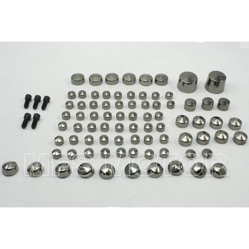 Motor Dark Gray Bolt Toppers Cap For Harley Softail Twin Cam 2007 2008