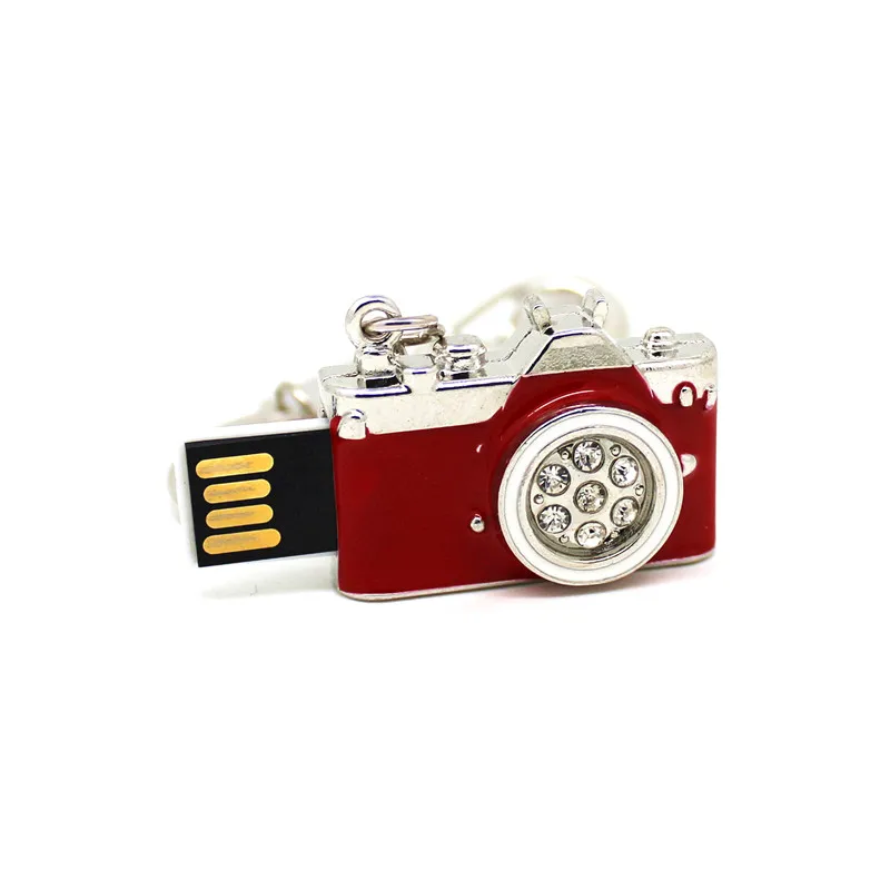 Модный брелок со стразами, USB флеш-накопитель, металлическая ручка для камеры, 4 ГБ, 8 ГБ, 16 ГБ, 32 ГБ, 64 ГБ, алмазная флешка, карта памяти, u-диск