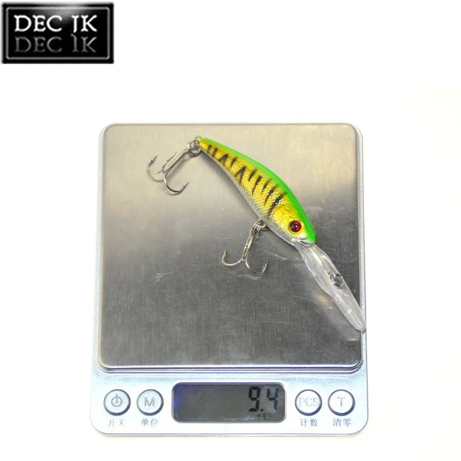 7PCS Floating Minnow Plastic Crankbait Sea Fishing Lure Crankbaits Wobblers Trolling Hook Tackle Saltwater Hard Artificial Bait (12)
