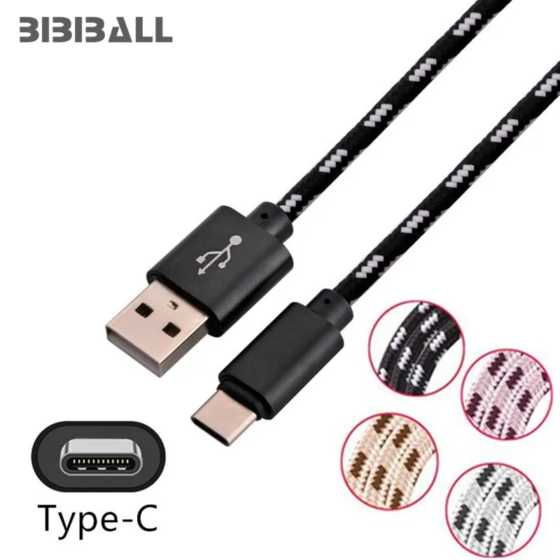 Плетеный USB кабель для samsung a50 a5 a7 2017 2.4A Быстрая Зарядка Тип C передачи данных Lumia 950