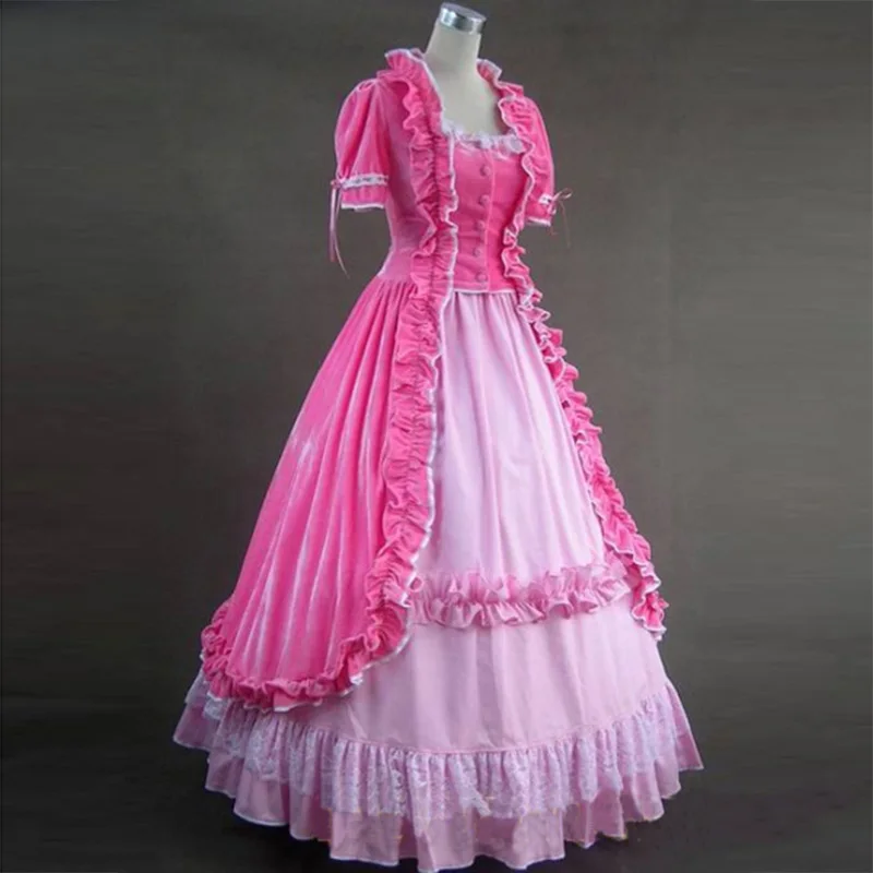 sweet-pink-short-sleeves-gothic-victorian-lolita-dress4