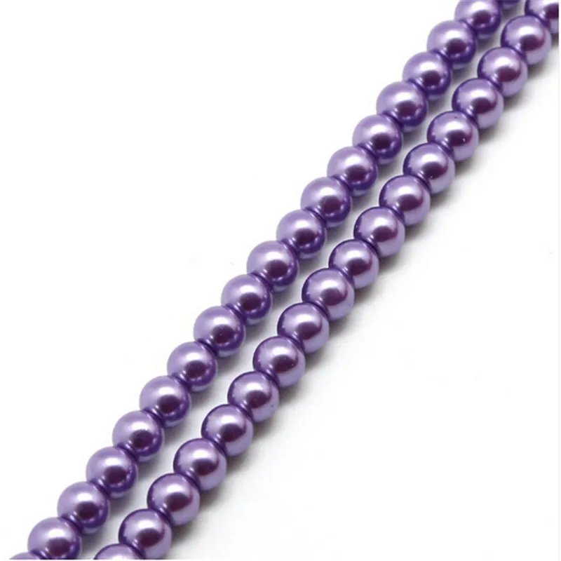 4 6 8 10 мм Стеклянная имитация жемчуга бусины Круглые шарики 20-100 шт для DIY браслета ожерелье ювелирных изделий