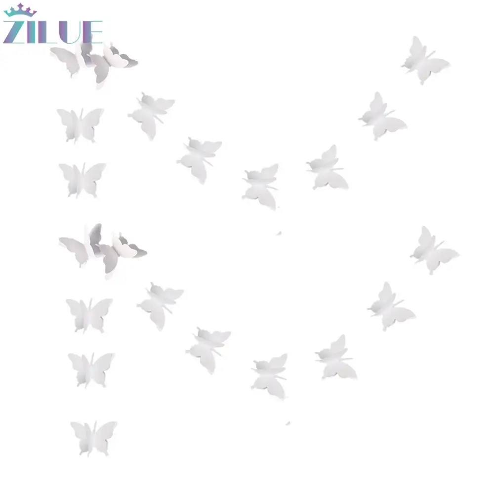 Zilue 2 шт 2,8 м воздушный шар с принтом "Бабочки" бумажные гирлянды красочные рождественские Свадебные Баннеры Висячие бумажные гирлянды украшение комнаты - Цвет: Белый