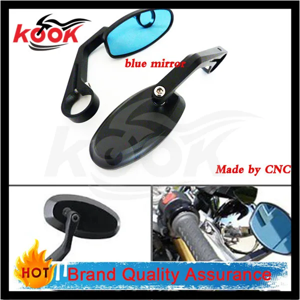 High Quality Black CNC Aluminum Motorcycle Bar End Side Mirrors reaview