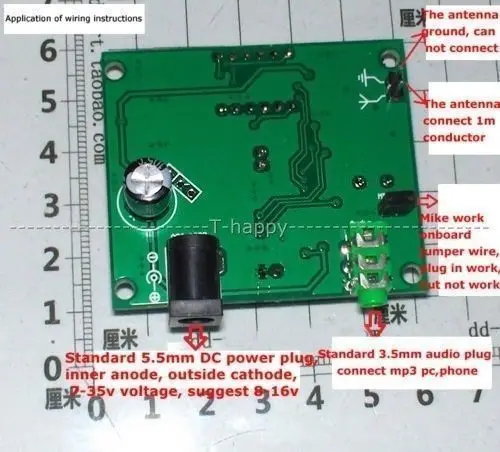 Цифровой светодиодный модуль FM радиопередатчика DSP Technology F беспроводной звуковой