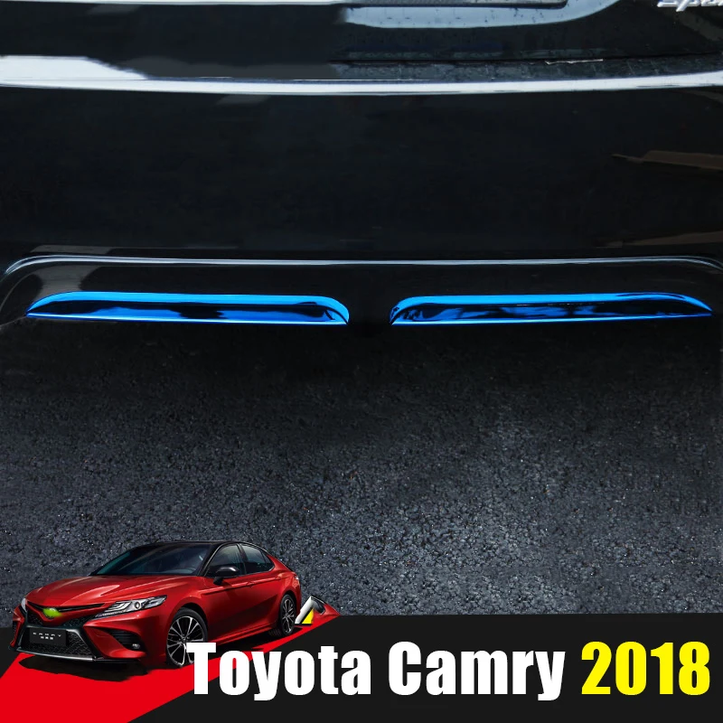

Stainless Steel Car Rear Bumper Lip Protect Strip Cover Trim Stickers for Toyota Camry 2018 Exterior Styling Accessories