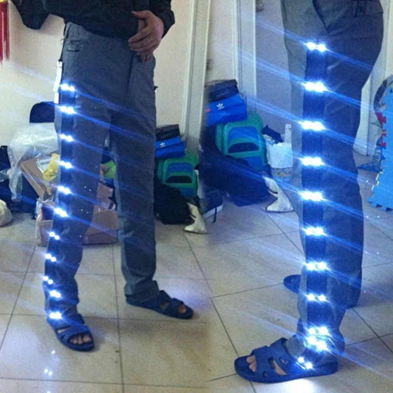 LED luminous costumes clothing pants pants men's LED lights led clothes