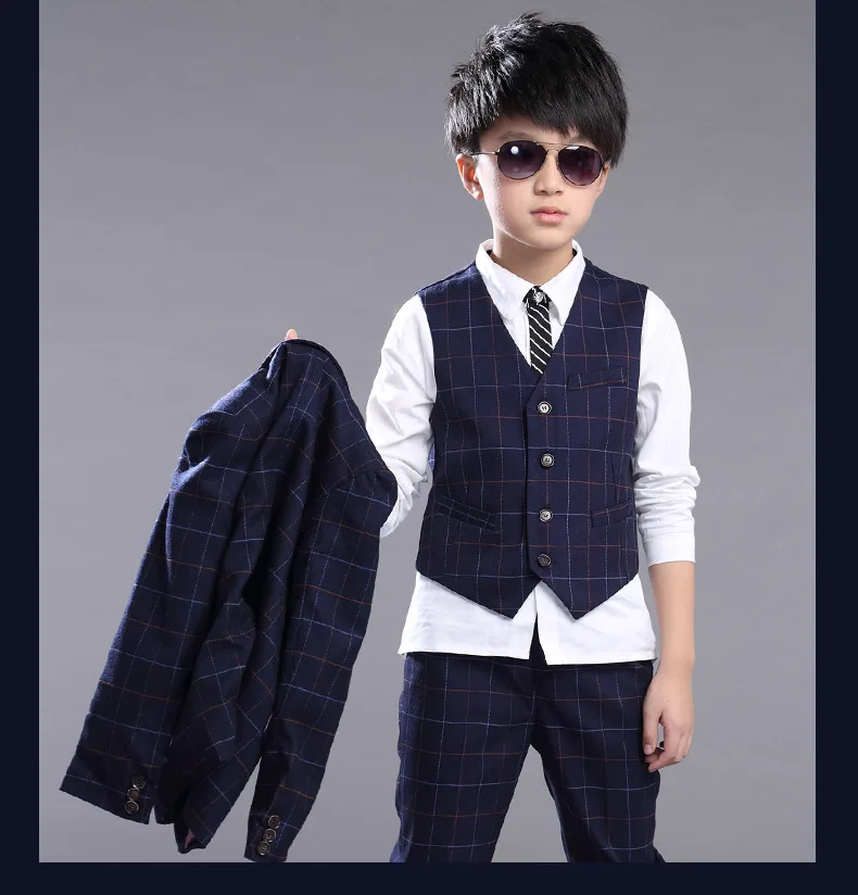 Г. детский костюм костюм для маленьких мальчиков детский блейзер нарядный костюм для мальчиков для свадебной вечеринки одежда для мальчиков комплект из 3 предметов(пиджак+ жилет+ штаны) для детей 4-12 лет