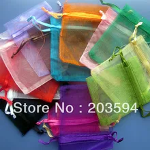 PP001 оптовой 1000 шт. 20 видов цветов из органзы Свадебные покрытые фианитами с алмазным блеском, роскошный подарок органза Свадебный Рождественские подарочные мешочки для ювелирных изделий мешки 9*12 см