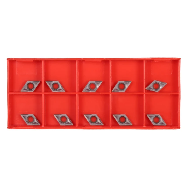 10PCS/box Carbide Inserts Cutter Turning Inserts Tool  DCMT0702 YBC205 CNC Blades Set for Lathe Turning Boring Tool