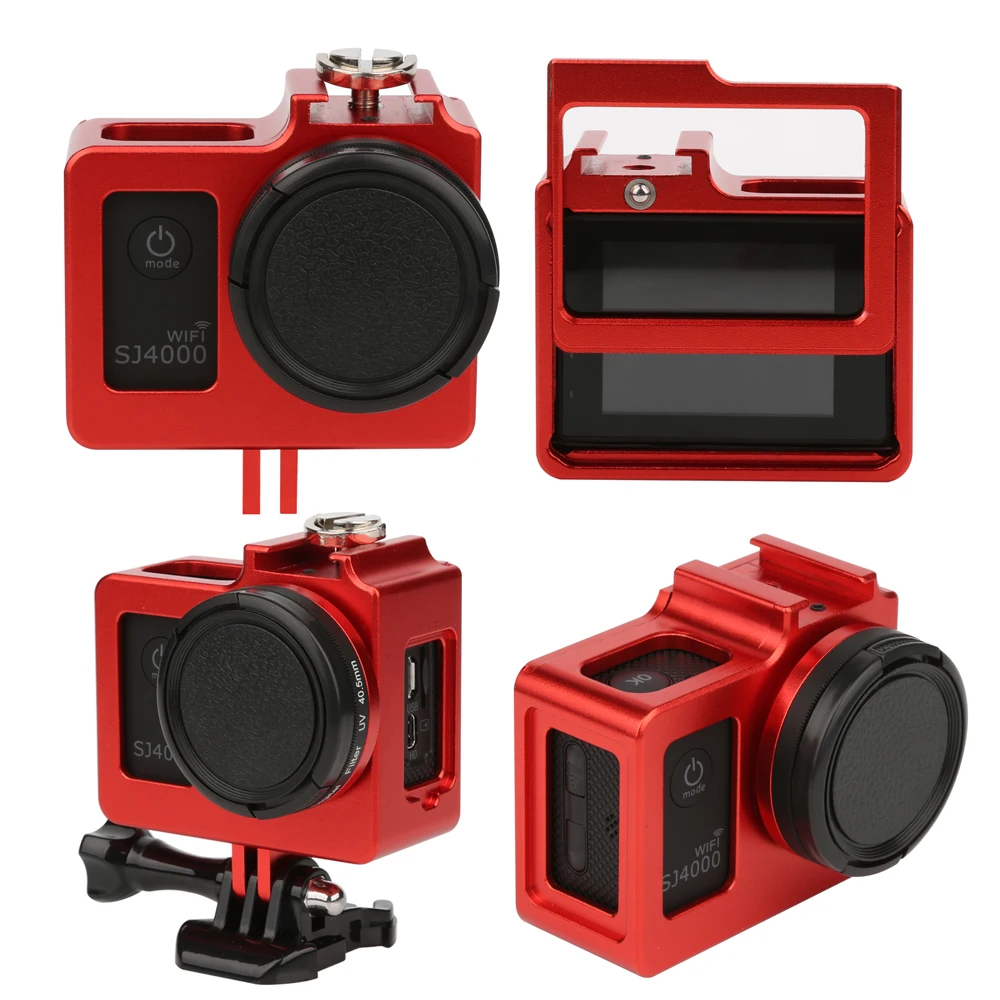 Защитный чехол SHOOT с металлической рамкой для SJCAM SJ4000 УФ фильтром WIFI/SJ6000/SJ7000/H9
