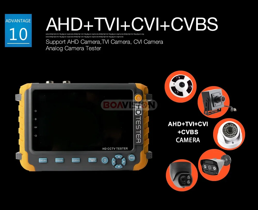 1080P 4 в 1 TVI AHD CVI аналоговая CCTV камера тестер 5 дюймов TFT LCD Встроенный аккумулятор тестер безопасности монитор Видео Аудио тест