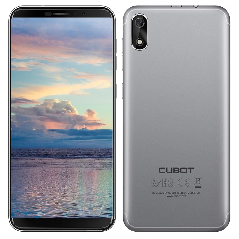Cubot J3 3G Smartphone 5.0 inch Android GO MT6580 Quad Core 1.3GHz 1GB+16GB 8.0MP Rear Camera 2000mAh Fingerprint Mobile Phone