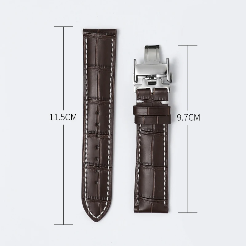 Longiness Master colección correas de reloj pulseras de cuero de vaca 19 20 21 мм