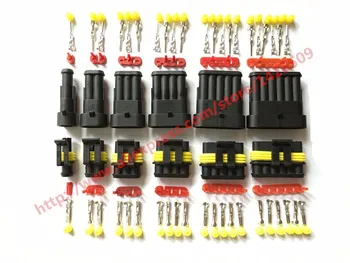 

6 Sets super seal AMP Tyco connector 1.5 Kit 1/2/3/4/5/6 Pin Female and Male Waterproof connector Automotive Connector Plug
