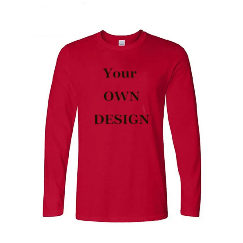 Ваш собственный дизайн бренд LogoPicture белые Заказные мужские и wo мужские хлопковые футболки с длинным рукавом размера плюс футболка мужская одежда - Цвет: 7
