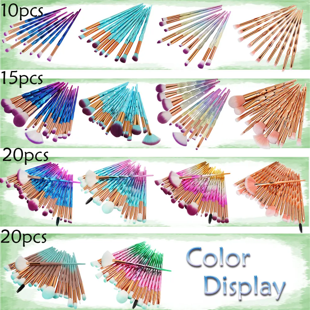 MAANGE, 7-20 шт., набор кистей для макияжа с бриллиантами, пудра, основа, румяна для растушевки тени для глаз, губ, косметика, красота, Кисть для макияжа, набор инструментов