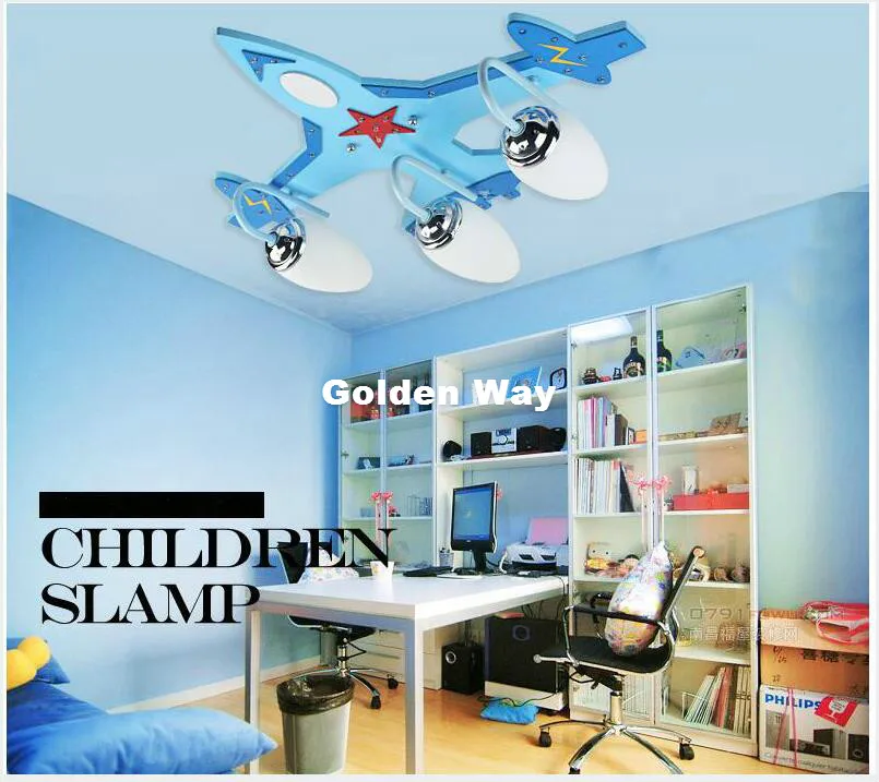 

Modern Decorative Children Bedroom Ceiling Light Smart Plane Design Eye-protective LED Ceiling Lamp Blue Plane Decorative Lights