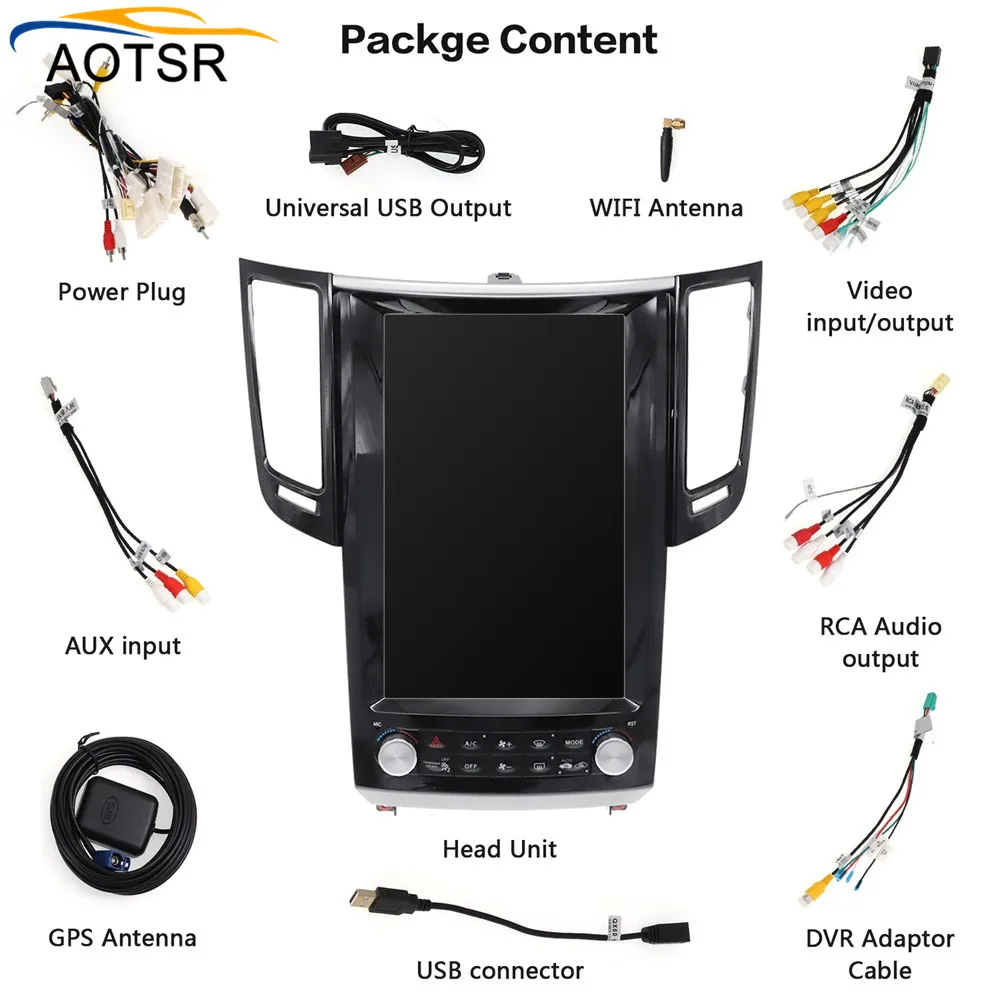 Discount Tesla style Android 7.1 Car multimedia Stereo For Infiniti FX FX25 FX35 FX37 qx70 dvd GPS Navi auto radiod Audio vertical screen 12