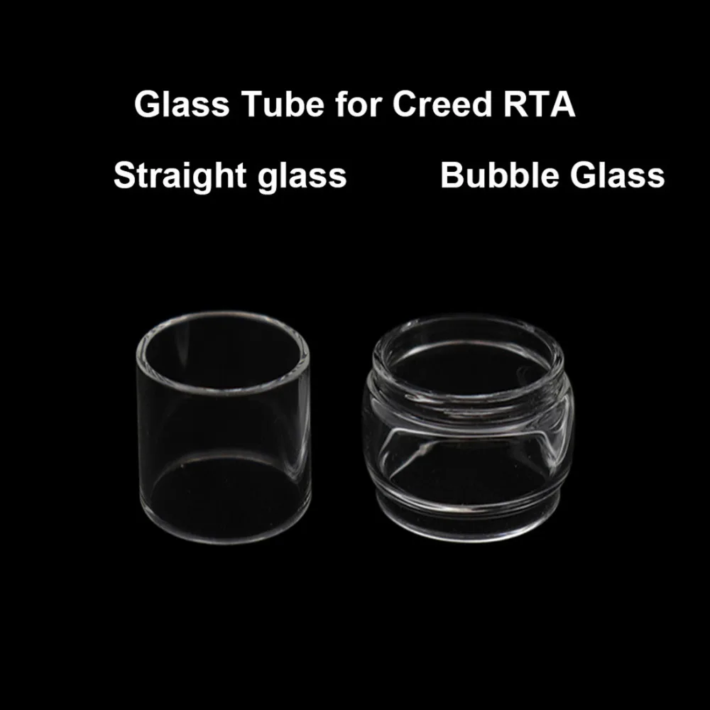 

Creed RTA Atomizer 4.5ml/6.5ml Replacement Pyrex Glass Tube Tank Straight/Bubble For Geekvape Rebuildable Vape Tank
