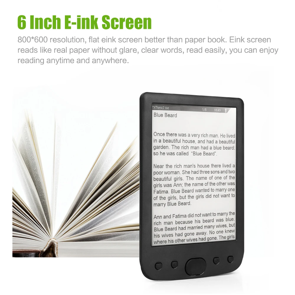 7 дюймов электронная книга Reader 4 ГБ/8 ГБ/16 ГБ памяти добавить наборы с HD разрешением электронная книга+ видео+ MP3 музыкальный плеер цветной экран E reader