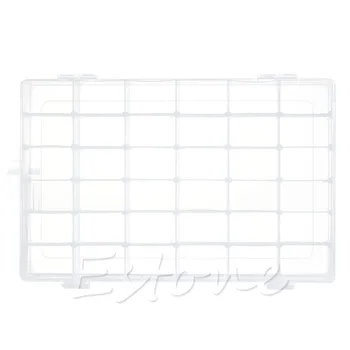 

36 Slot Plastic Adjustable Jewelry Box Craft Case Organizer Storage Beads Holder Y4QB