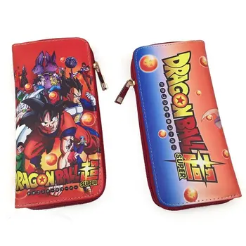 

Anime Dragon Ball Son Goku Long Men's Wallet Son Gohan Cell Phone Clutch Purse With Zip