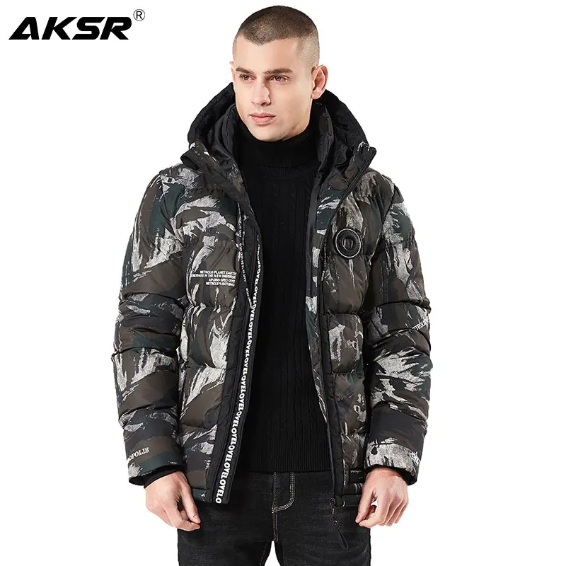 AKSR зимняя мужская парка с капюшоном куртки ветровки мужские камуфляжные теплые пальто, куртки Зимняя Куртка Jaqueta Masculino