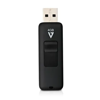 

V7 VF24GAR-3E, 4 GB, USB Type-A, 2.0, 12 MB/s, Slide, Black
