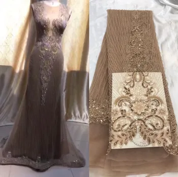 

pretty fashion african tulle lace fabric with sequins new arrival good quality