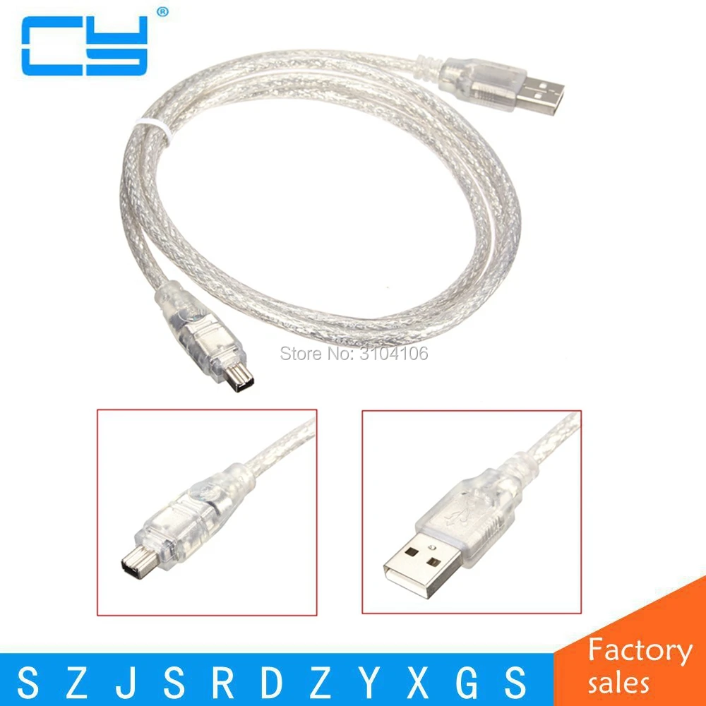 USB штекерным Firewire IEEE 1394 4 контактный iLink шнур адаптера firewire 1394 кабель для SONY DCR-TRV75E DV камера кабель 120 см