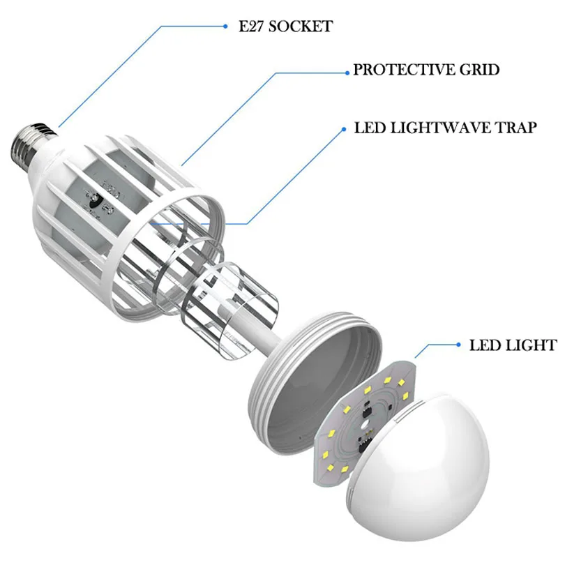Электрический москитная убийца светодиодный лампы Fly свет ошибка Zapper ЕС 220 V/США 110 V 9 W 15 W E27 вставить Отпугиватель комаров ночь свет лампы * 10