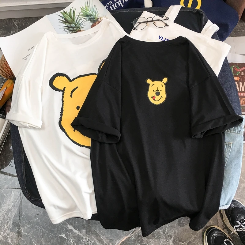 Women T shirt Zaraing Cotton Tee Shirt Femme Harajuku Summer Korean Clothes Vintage Cartoon Short Sleeve T shirts Mickey Cartoon
