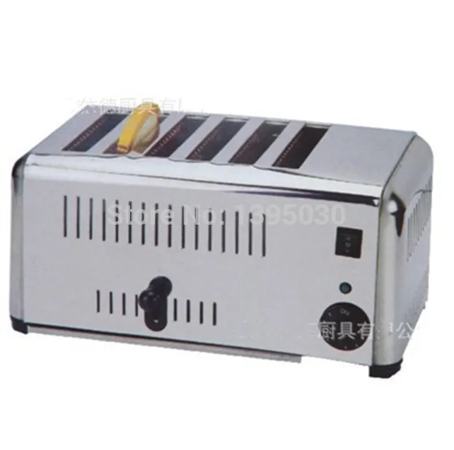 Бытовая Автоматическая нержавеющая сталь 6 секционированный Тостер машина для выпечки хлеба для дома, устройство для завтрака EST-6